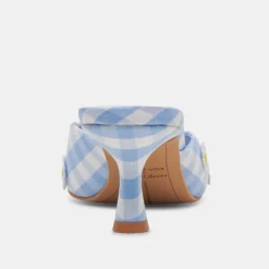 LILOU HEELS WHITE BLUE GINGHAM^Dolce Vita Hot