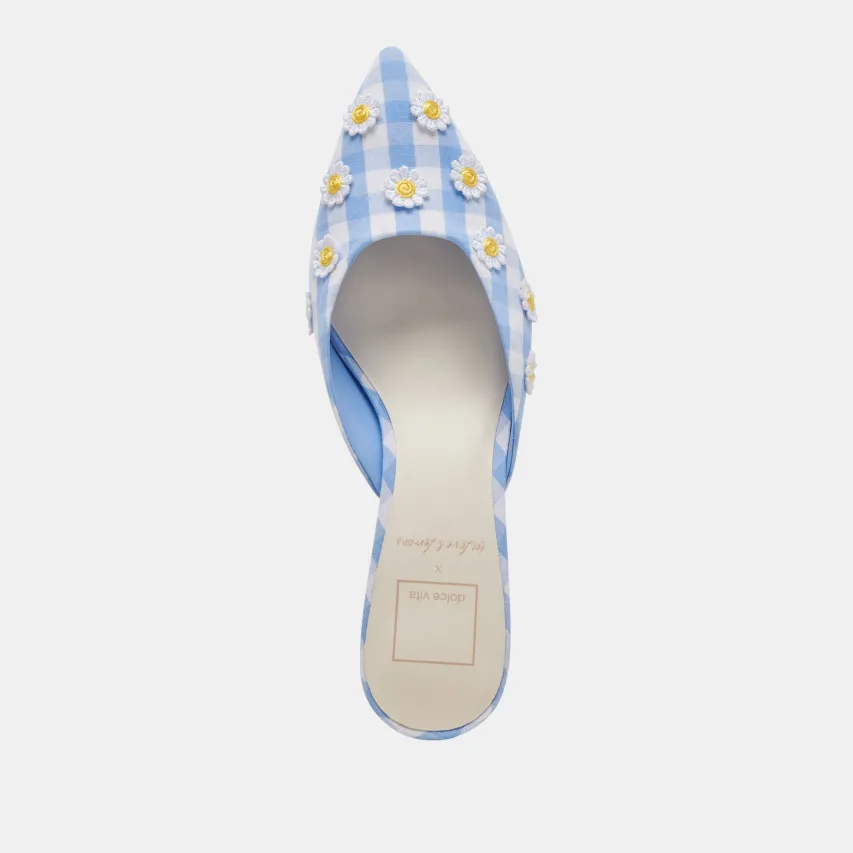 LILOU HEELS WHITE BLUE GINGHAM^Dolce Vita Hot
