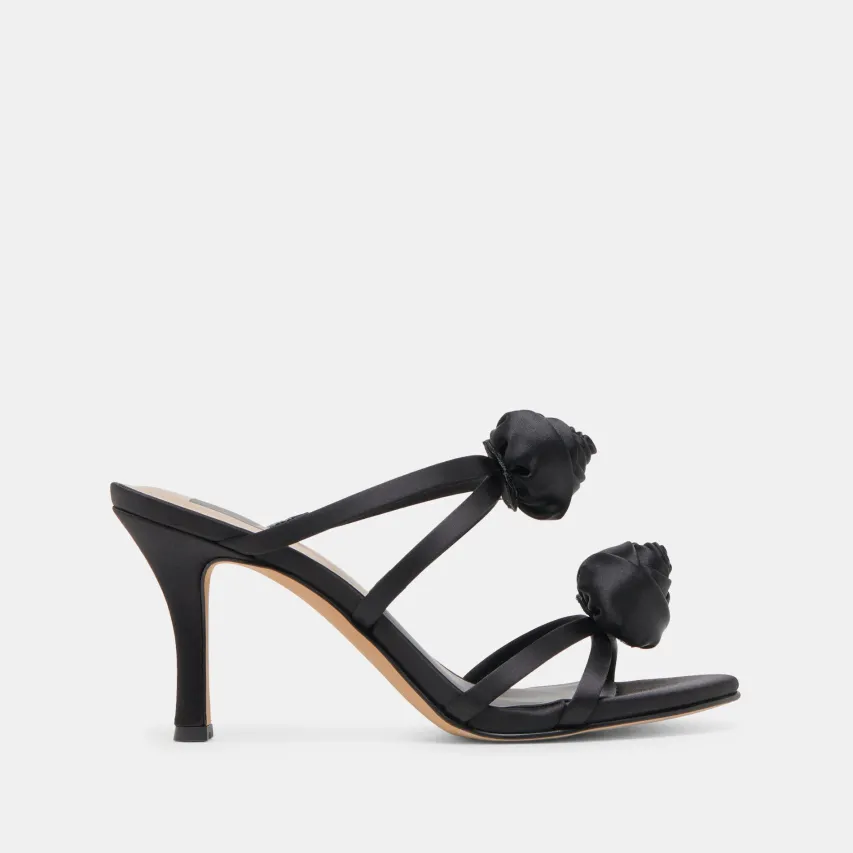 LINZY HEELS ONYX SATIN^Dolce Vita Fashion