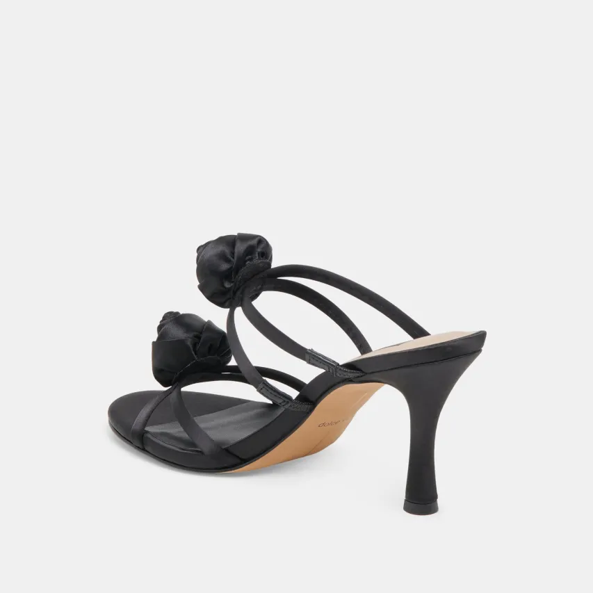 LINZY HEELS ONYX SATIN^Dolce Vita Fashion