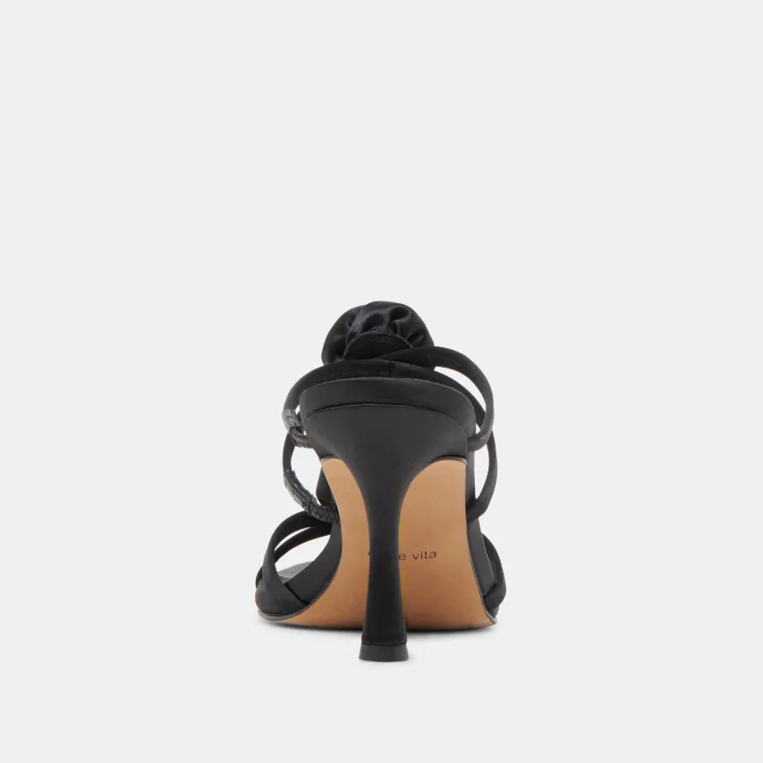LINZY HEELS ONYX SATIN^Dolce Vita Fashion