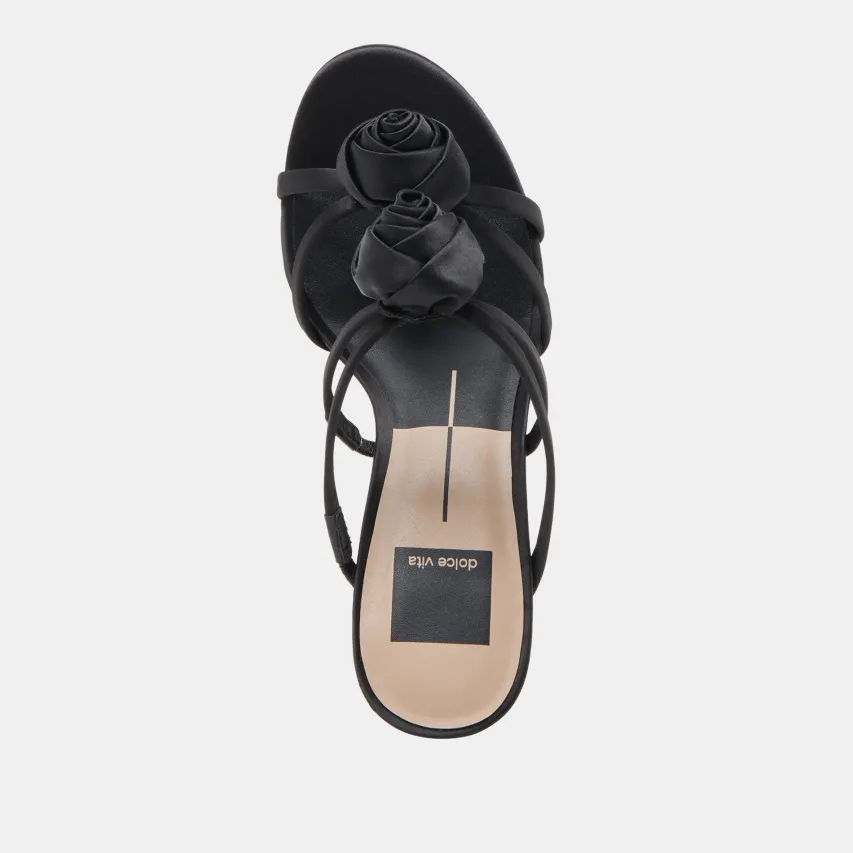 LINZY HEELS ONYX SATIN^Dolce Vita Fashion