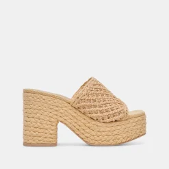 LISHA HEELS LT NATURAL RAFFIA^Dolce Vita Clearance