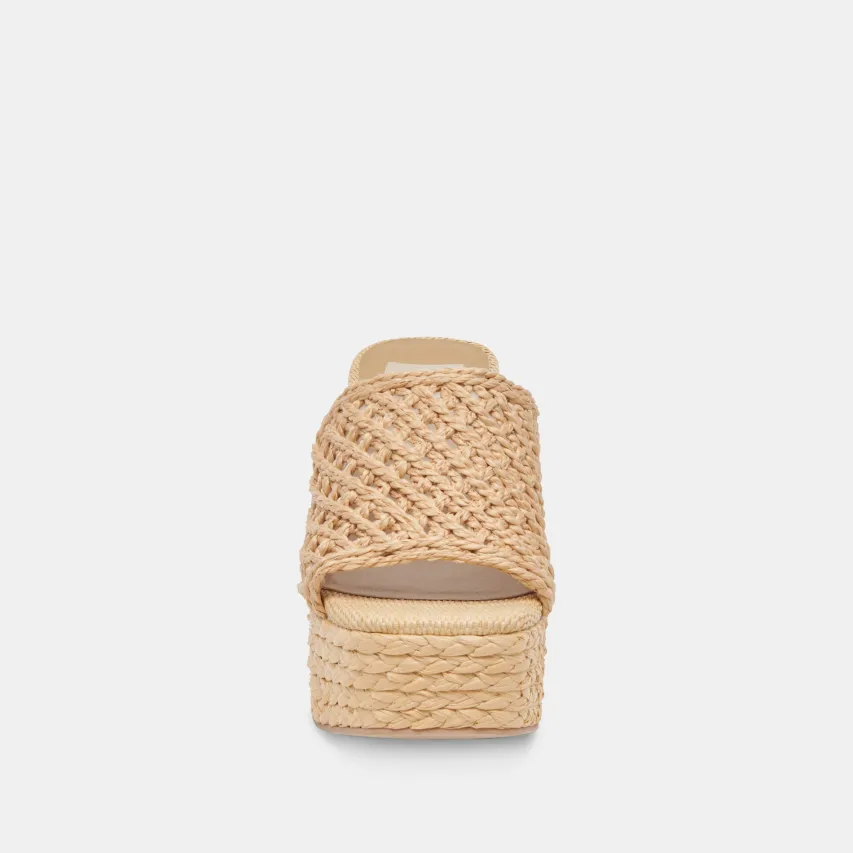 LISHA HEELS LT NATURAL RAFFIA^Dolce Vita Clearance