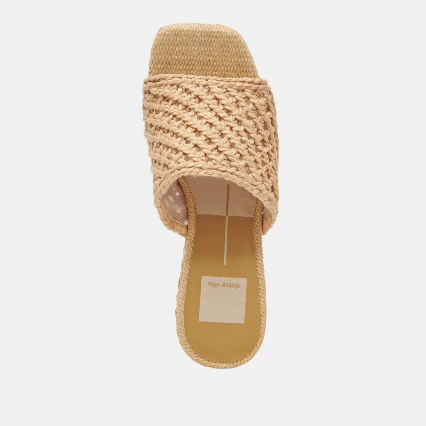 LISHA HEELS LT NATURAL RAFFIA^Dolce Vita Clearance