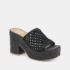 LISHA HEELS ONYX RAFFIA^Dolce Vita Outlet