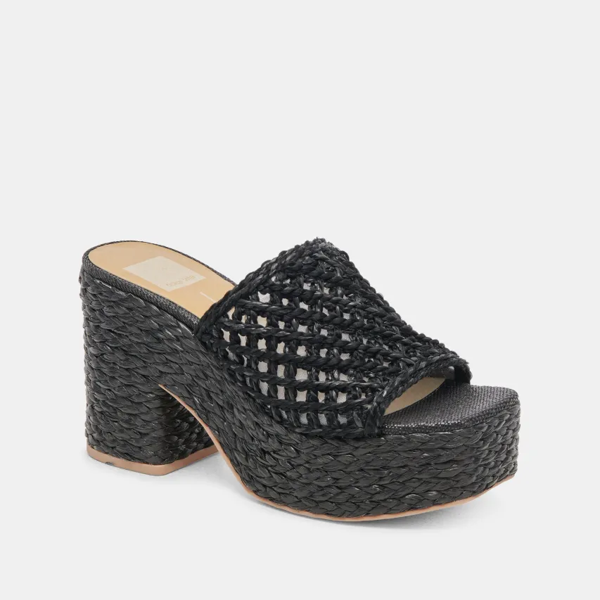 LISHA HEELS ONYX RAFFIA^Dolce Vita Outlet