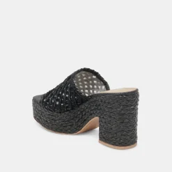 LISHA HEELS ONYX RAFFIA^Dolce Vita Outlet