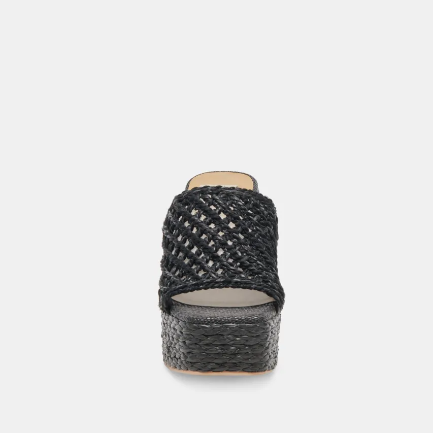 LISHA HEELS ONYX RAFFIA^Dolce Vita Outlet