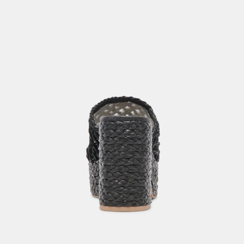 LISHA HEELS ONYX RAFFIA^Dolce Vita Outlet
