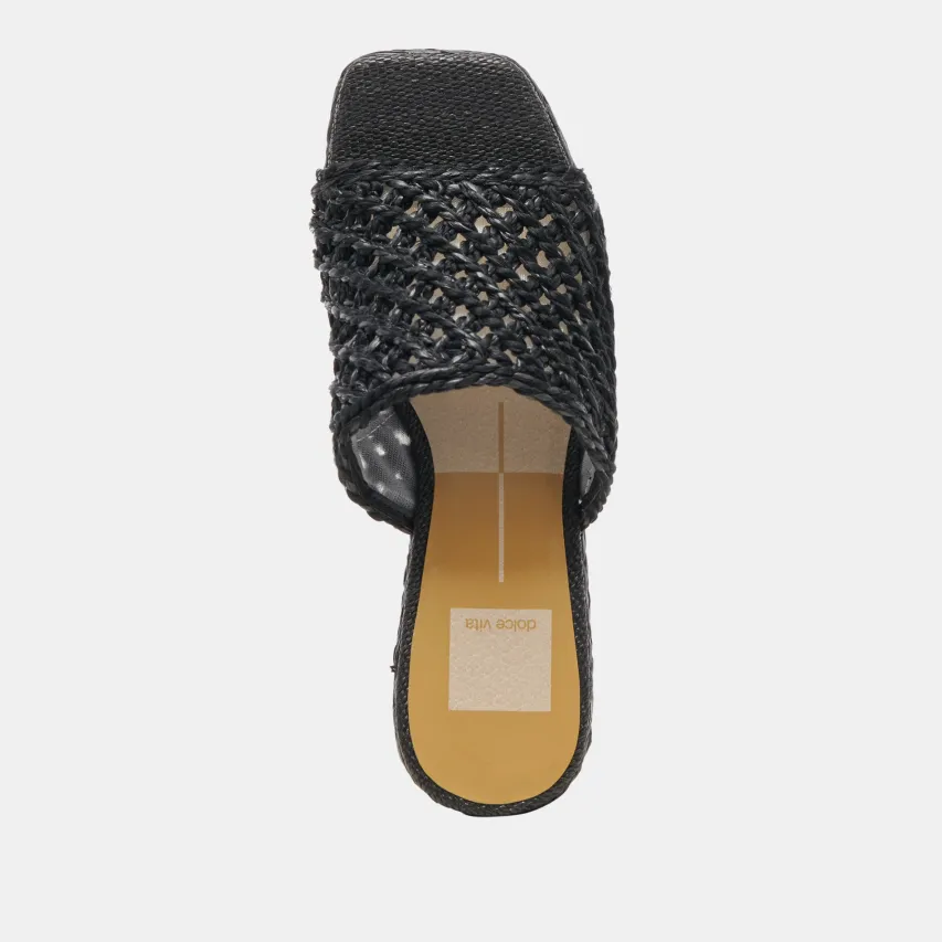 LISHA HEELS ONYX RAFFIA^Dolce Vita Outlet