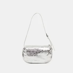 LIVI SHOULDER BAG SILVER DISTRESSED LEATHER^Dolce Vita Hot