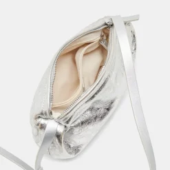 LIVI SHOULDER BAG SILVER DISTRESSED LEATHER^Dolce Vita Hot