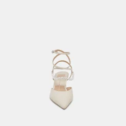 LOKLYN PEARL HEELS VANILLA LEATHER^Dolce Vita Outlet