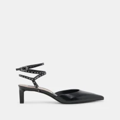 LOKLYN STUD HEELS MIDNIGHT CRINKLE PATENT^Dolce Vita New