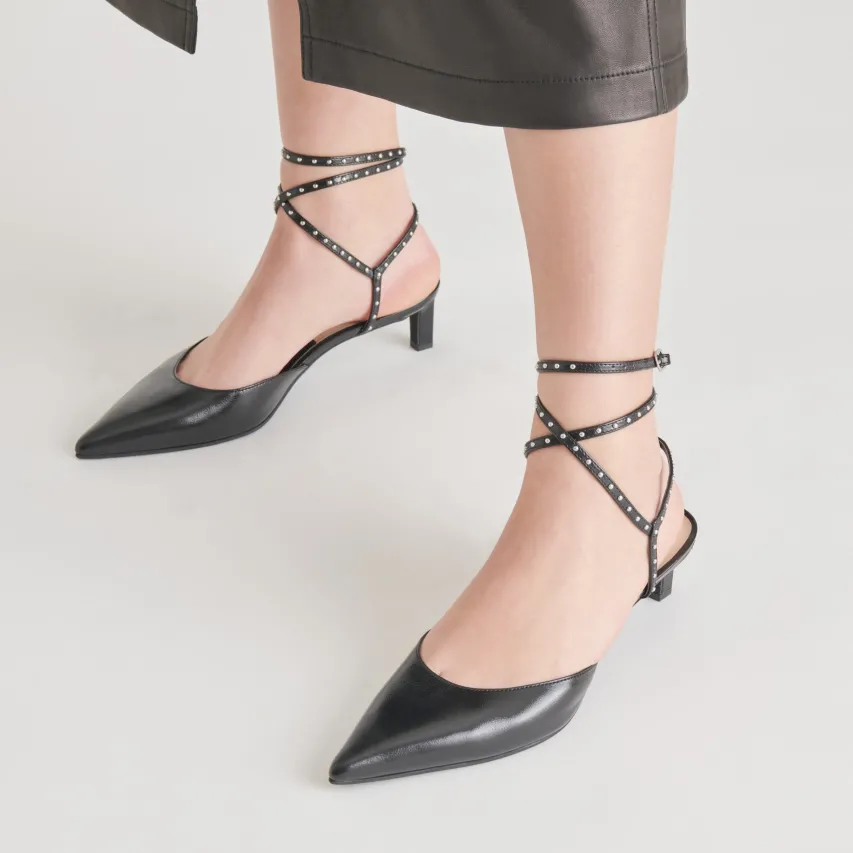 LOKLYN STUD HEELS MIDNIGHT CRINKLE PATENT^Dolce Vita New