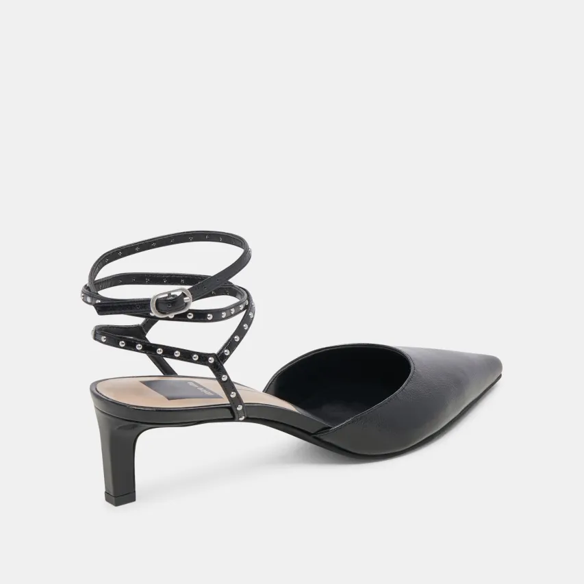 LOKLYN STUD HEELS MIDNIGHT CRINKLE PATENT^Dolce Vita New