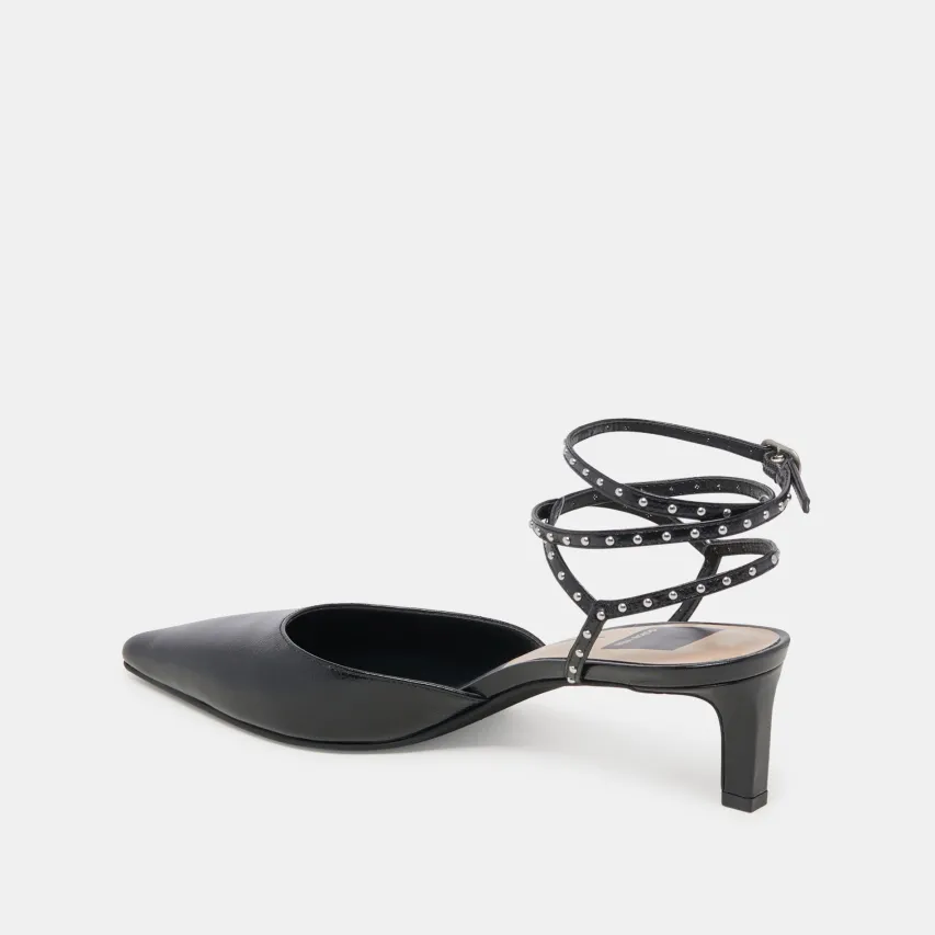 LOKLYN STUD HEELS MIDNIGHT CRINKLE PATENT^Dolce Vita New