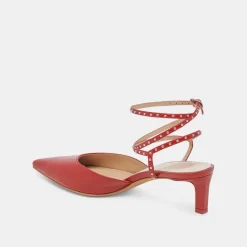 LOKLYN STUD HEELS RED CRINKLE PATENT^Dolce Vita Clearance