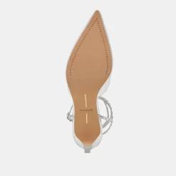 LOKLYN STUD HEELS SILVER CRINKLE PATENT^Dolce Vita Best