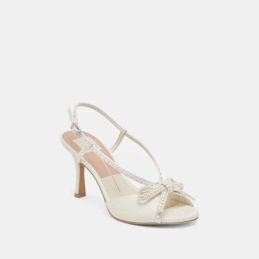 LONNY PEARL HEELS WHITE SATIN^Dolce Vita Online