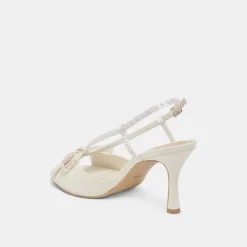 LONNY PEARL HEELS WHITE SATIN^Dolce Vita Online