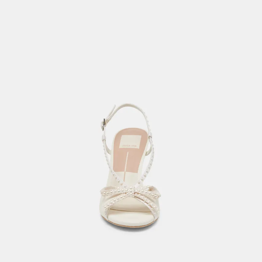 LONNY PEARL HEELS WHITE SATIN^Dolce Vita Online