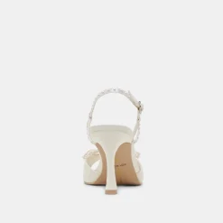 LONNY PEARL HEELS WHITE SATIN^Dolce Vita Online