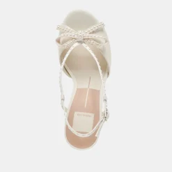 LONNY PEARL HEELS WHITE SATIN^Dolce Vita Online