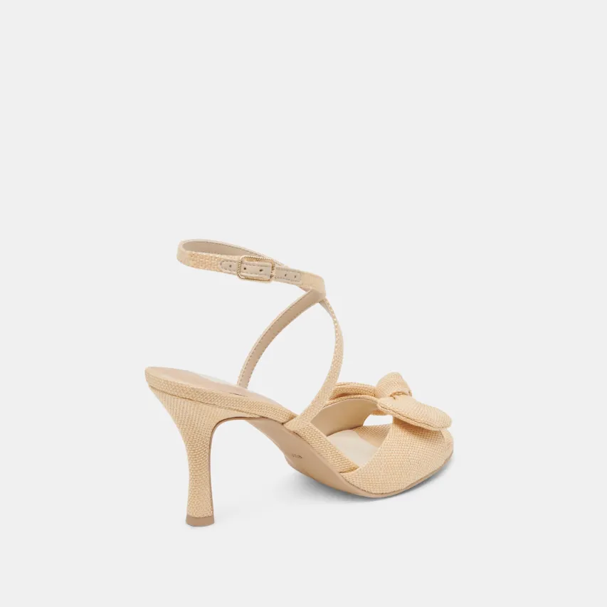 LORISA HEELS NATURAL WOVEN RAFFIA^Dolce Vita Fashion