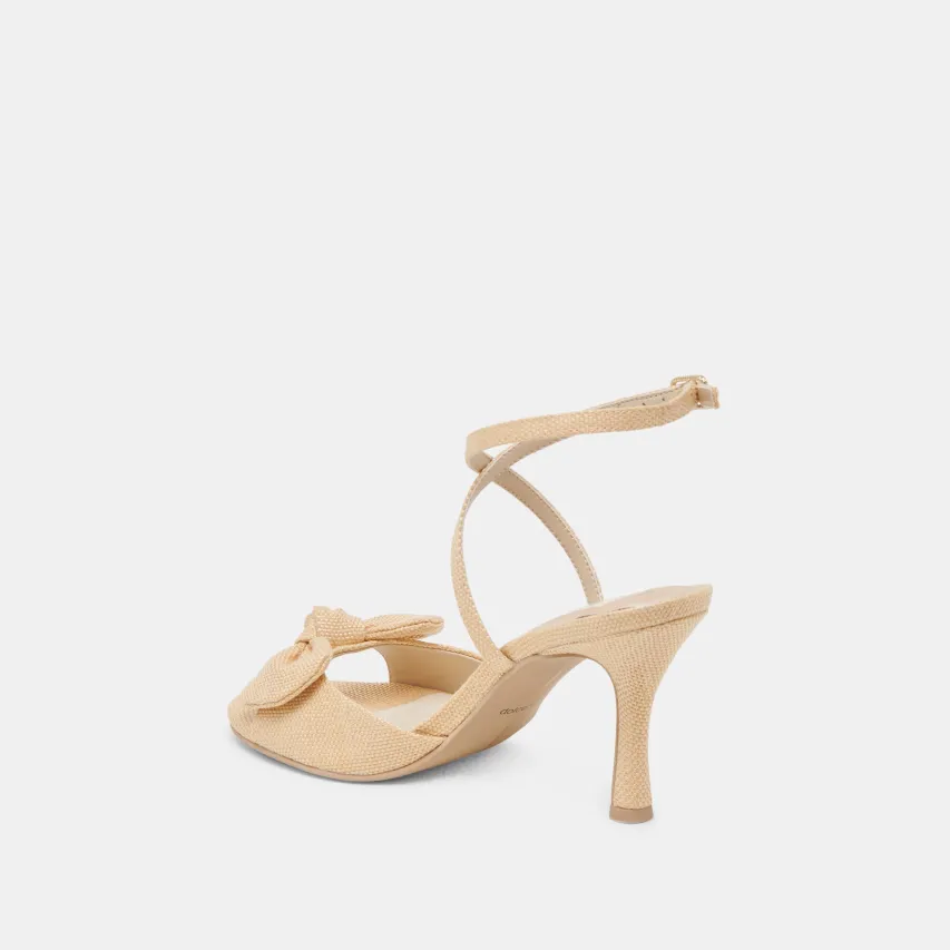 LORISA HEELS NATURAL WOVEN RAFFIA^Dolce Vita Fashion