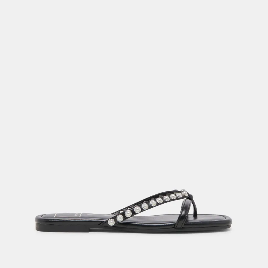 LUCCA PEARL SANDALS BLACK PEARLS^Dolce Vita New