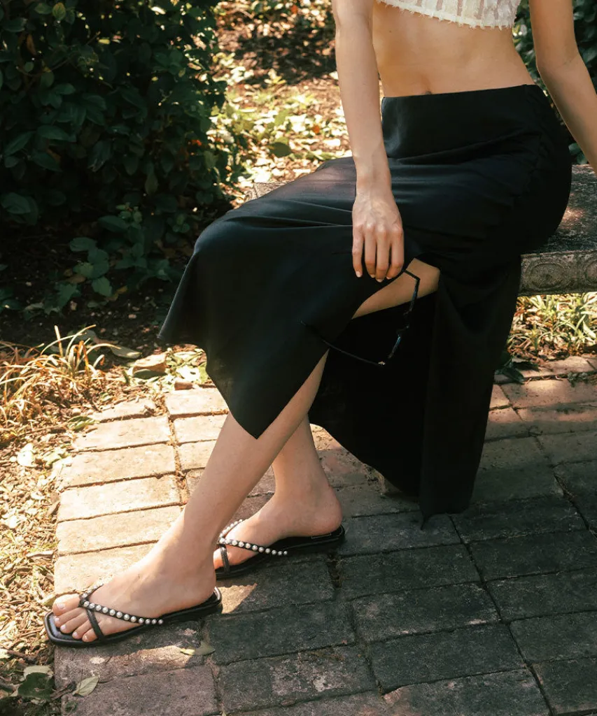 LUCCA PEARL SANDALS BLACK PEARLS^Dolce Vita New