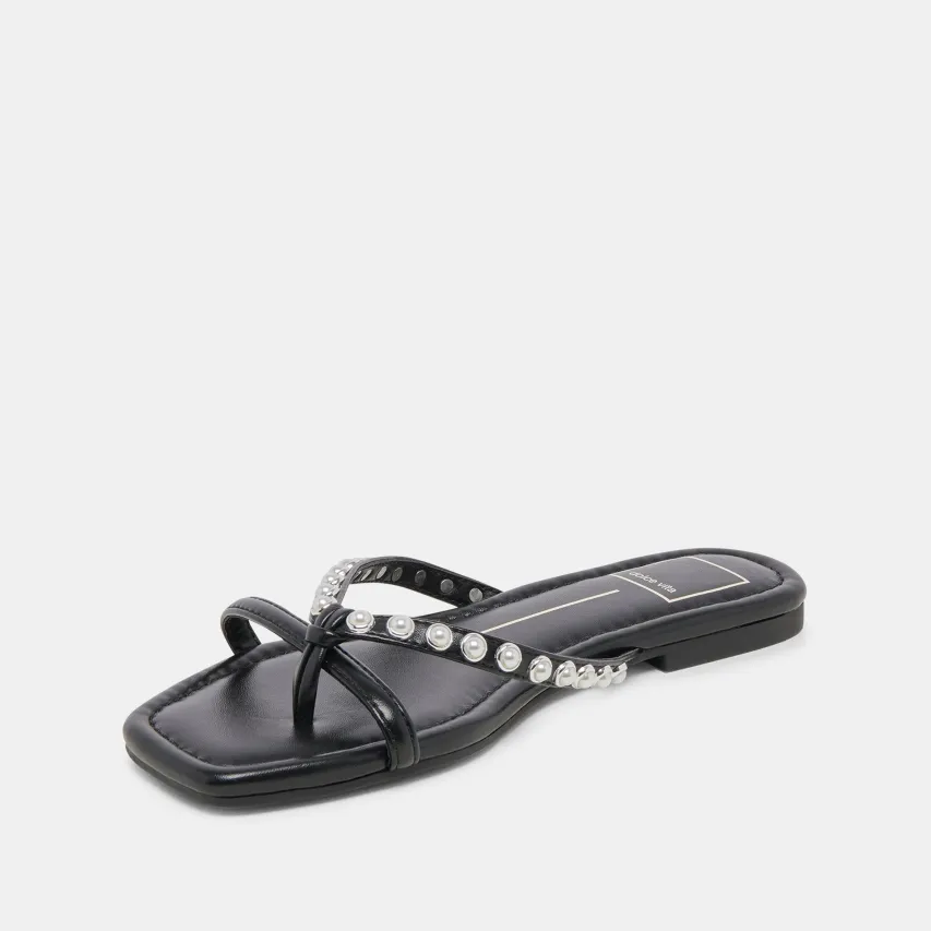 LUCCA PEARL SANDALS BLACK PEARLS^Dolce Vita New