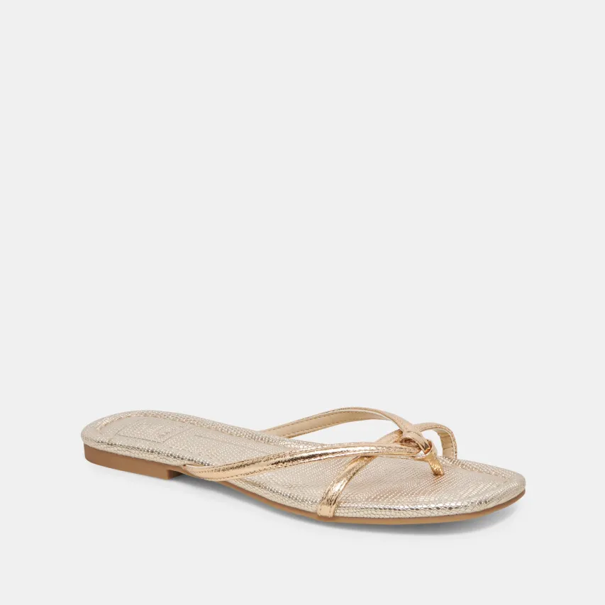 LUCCA SANDALS GOLD DISTRESSED STELLA^Dolce Vita Clearance