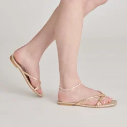 LUCCA SANDALS GOLD DISTRESSED STELLA^Dolce Vita Clearance