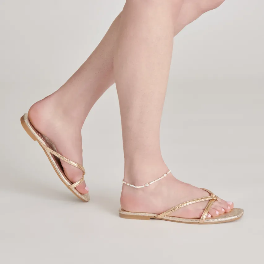 LUCCA SANDALS GOLD DISTRESSED STELLA^Dolce Vita Clearance