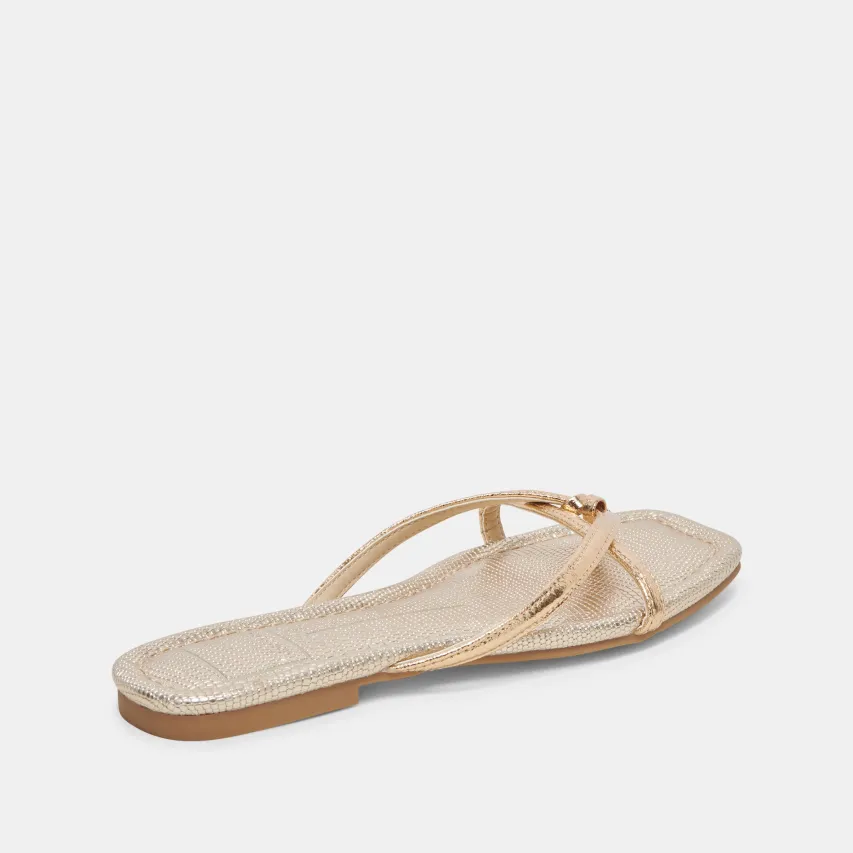 LUCCA SANDALS GOLD DISTRESSED STELLA^Dolce Vita Clearance