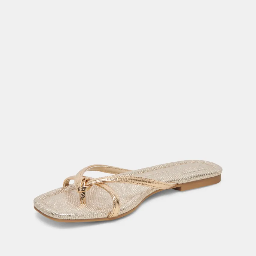 LUCCA SANDALS GOLD DISTRESSED STELLA^Dolce Vita Clearance