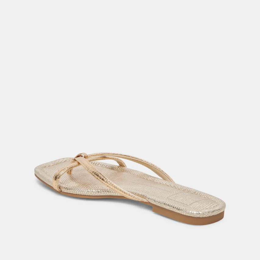 LUCCA SANDALS GOLD DISTRESSED STELLA^Dolce Vita Clearance