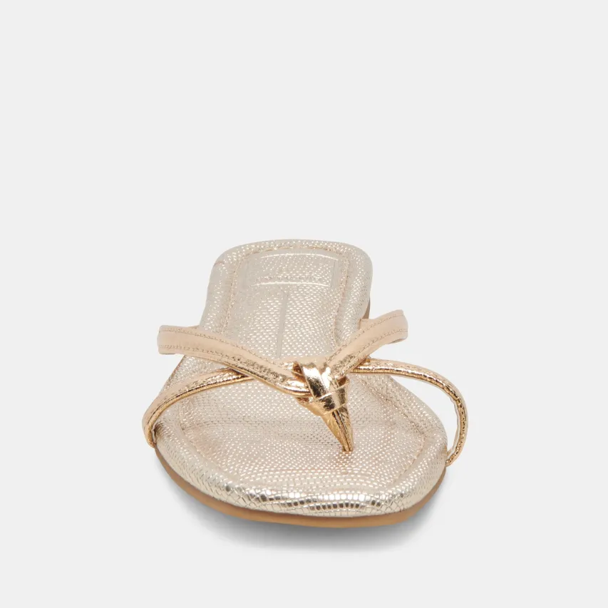 LUCCA SANDALS GOLD DISTRESSED STELLA^Dolce Vita Clearance