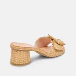 LUCEY HEELS WARM NATURAL RAFFIA^Dolce Vita Clearance