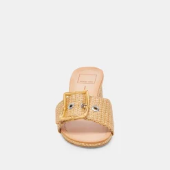 LUCEY HEELS WARM NATURAL RAFFIA^Dolce Vita Clearance
