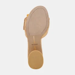 LUCEY HEELS WARM NATURAL RAFFIA^Dolce Vita Clearance