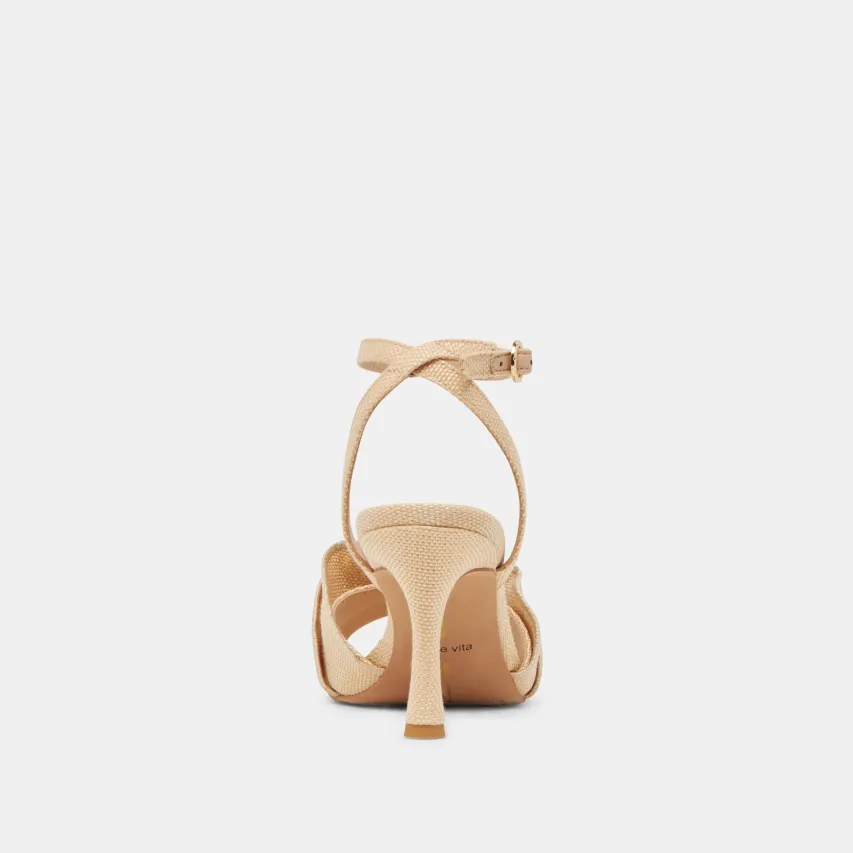 LUNETE HEELS LT NATURAL WOVEN RAFFIA^Dolce Vita Sale