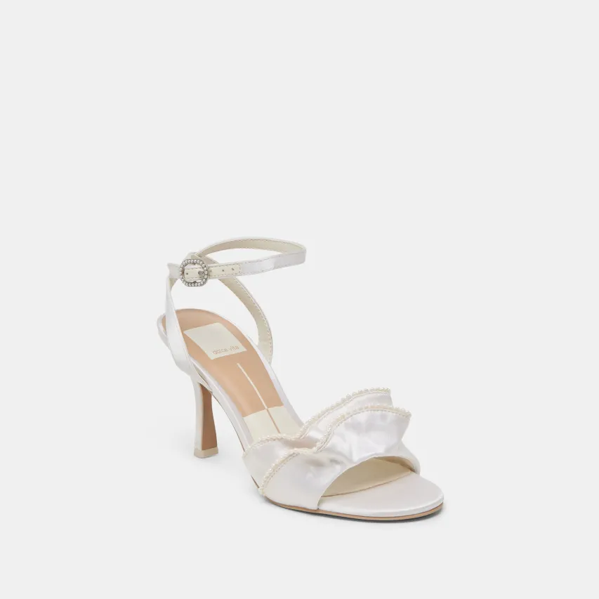 LUNETE PEARL HEELS VANILLA SATIN^Dolce Vita Outlet