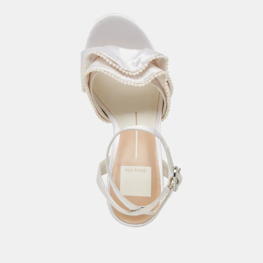 LUNETE PEARL HEELS VANILLA SATIN^Dolce Vita Outlet