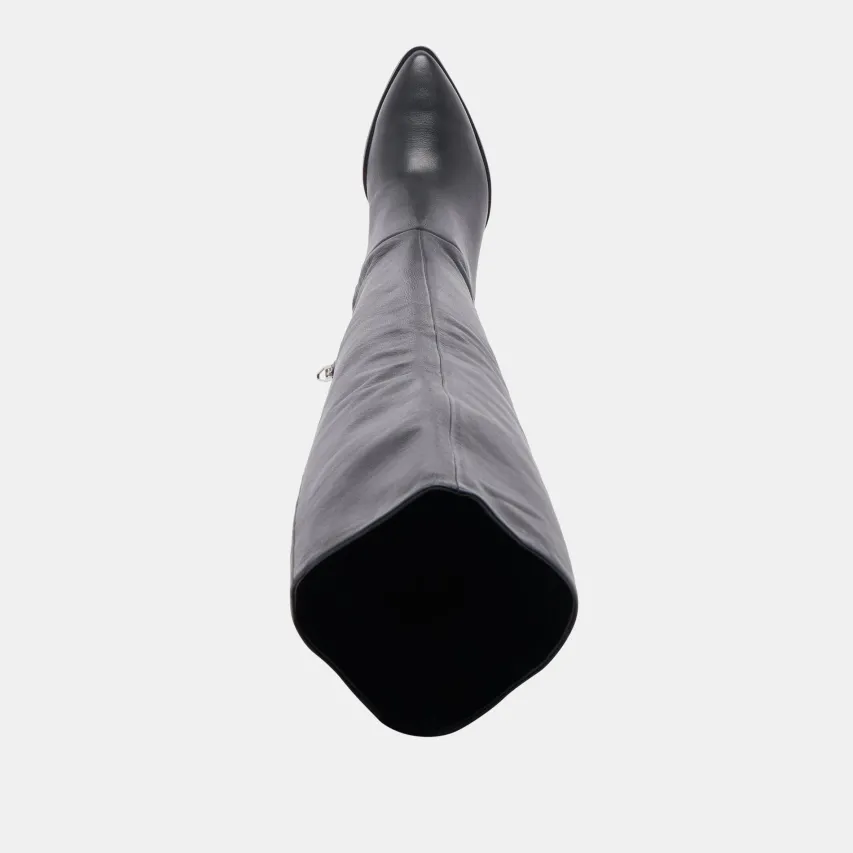 LUPIN WIDE CALF BOOTS BLACK LEATHER^Dolce Vita Online