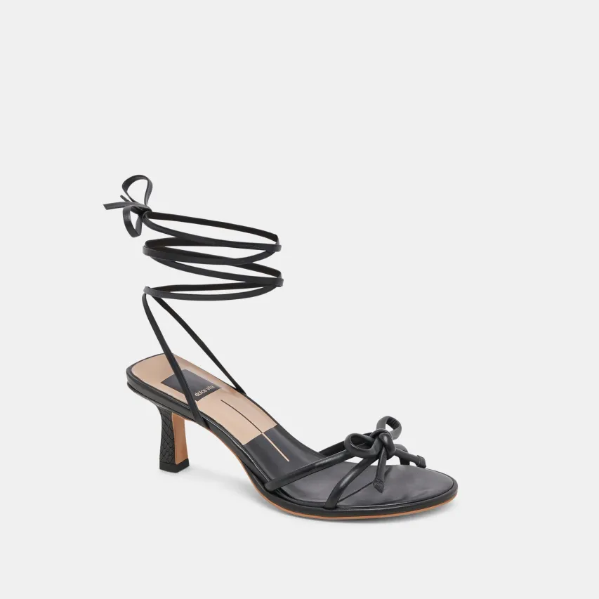 MAISON HEELS BLACK LEATHER^Dolce Vita Clearance