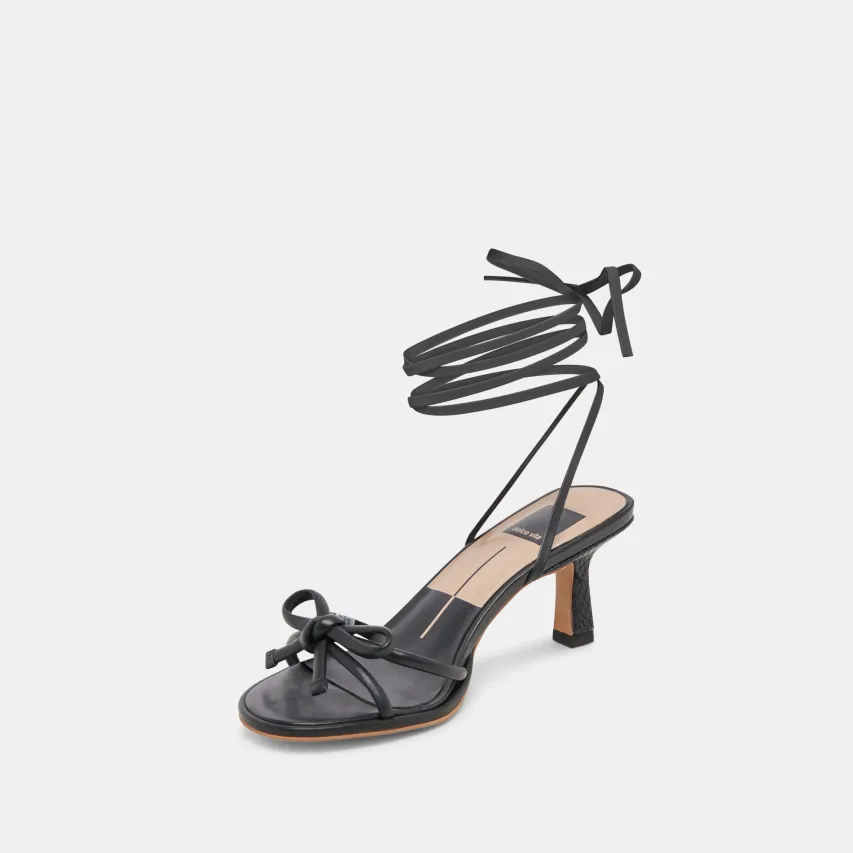 MAISON HEELS BLACK LEATHER^Dolce Vita Clearance